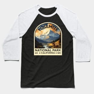 Yosemite National Park Vintage Bear Baseball T-Shirt